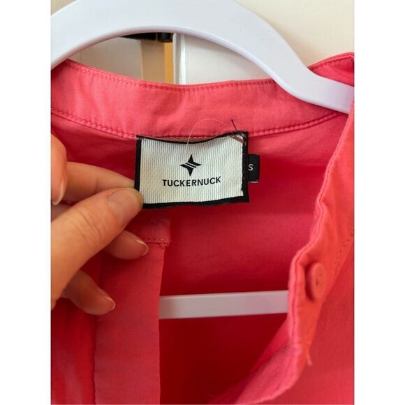 NwOT Tuckernuck Poppy Pink Royal Shirt Dress, small $168 - Picture 5 of 10